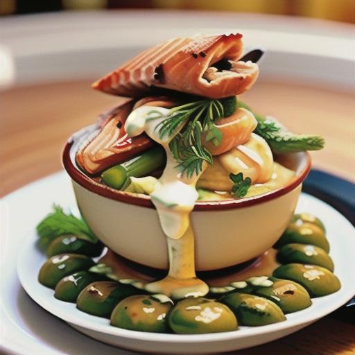 Quick Poached Salmon with Dill Mustard Sauce