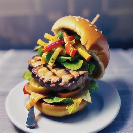 Beef burgers with roast capsicum salsa