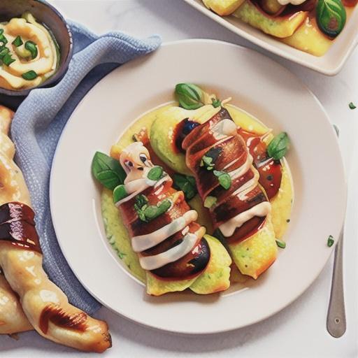 Chicken involtini with soft polenta