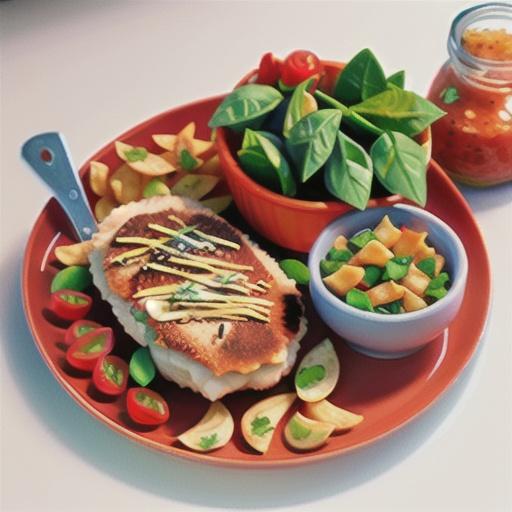 Veal schnitzel with fresh tomato relish