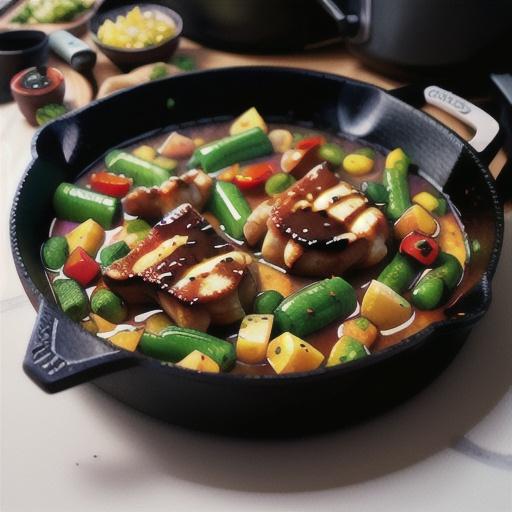 Cast Iron Skillet Sweet and Sour Pork Chops