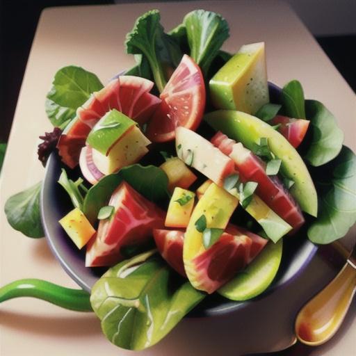 Tossed Greens with Grapefruit Vinaigrette
