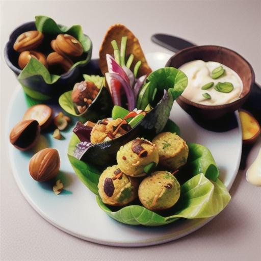 Curtis Stone's almond falafel with gem lettuce