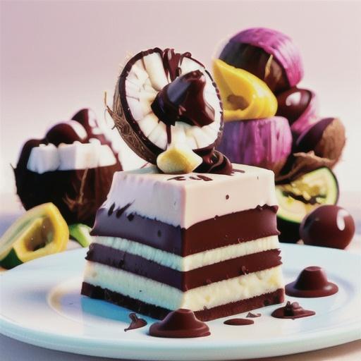 Chocolate and coconut slice