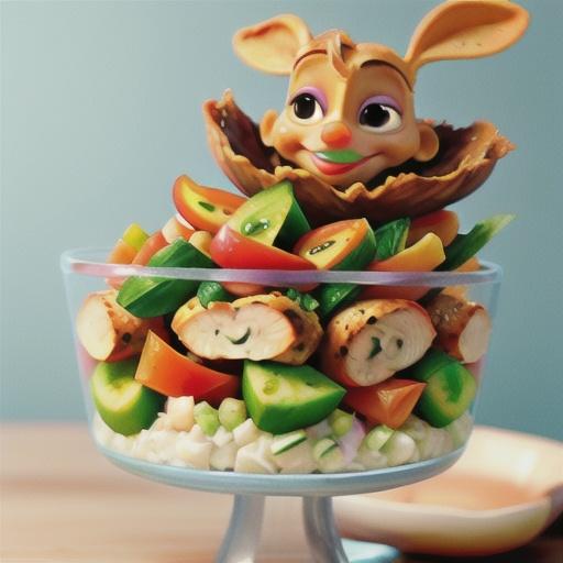 Layered Caribbean Chicken Salad