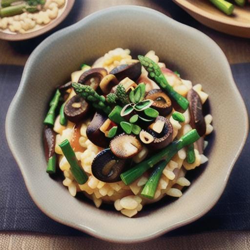 Beef and mushroom risotto