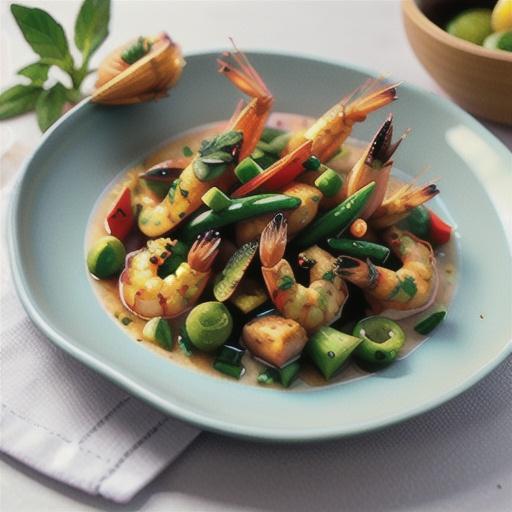 Chilli garlic prawns