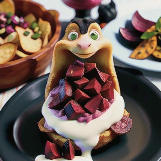 Baked Goat Cheese and Roasted Beet Dip