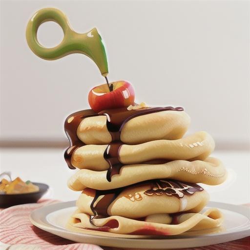 Caramelised apple crepes