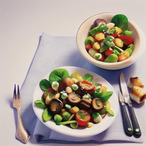 Lamb and mushroom risoni salad