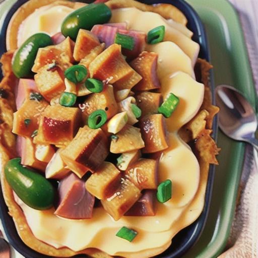 Cheesy Leftover Ham and Mashed Potato Casserole