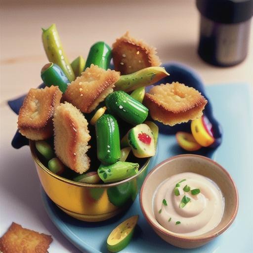 Fried Panko-Dipped Pickle Spears