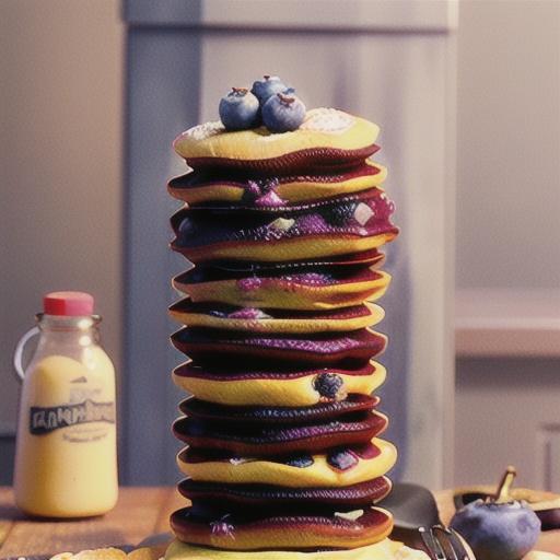 Puffed Blueberry Pancakes