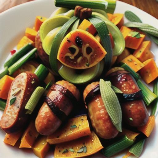 Leeky Butternut Squash with Sage Sausage