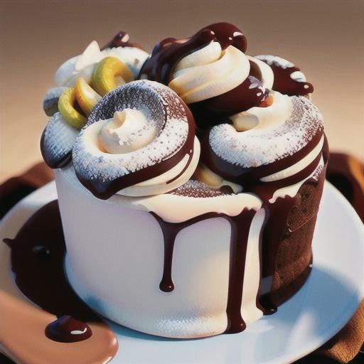 Chocolate and almond souffles with cocoa-nib cream