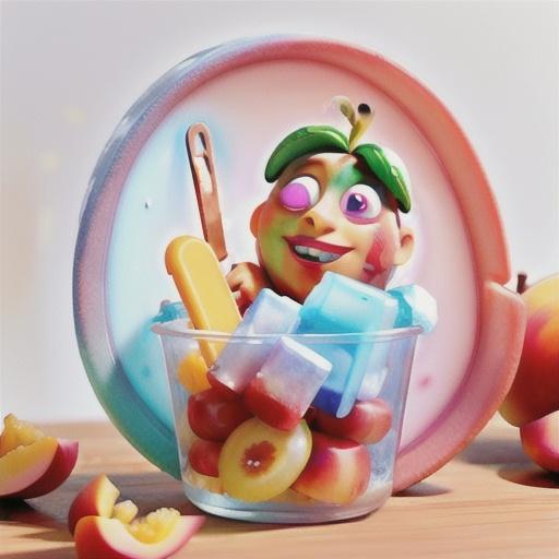 Nectarine and yoghurt ice-blocks