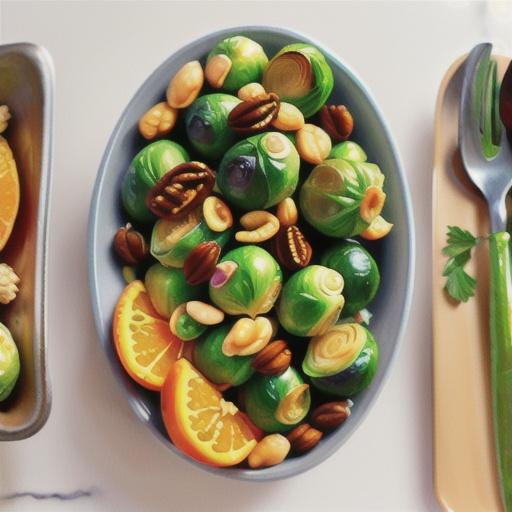 Brussels sprouts with orange and hazelnuts