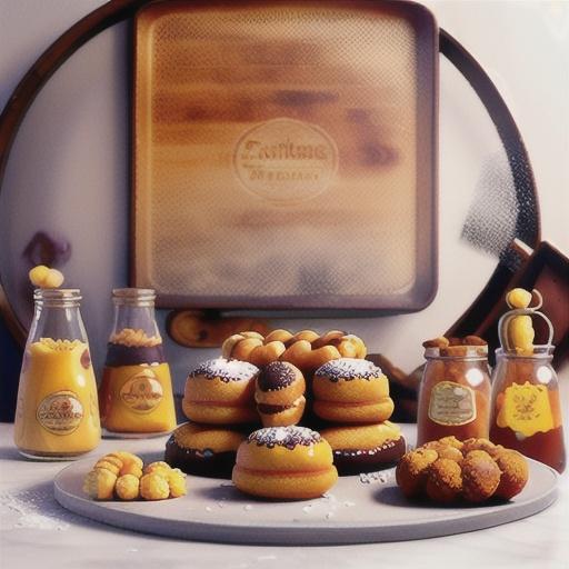 Jam and cinnamon doughnut traybake