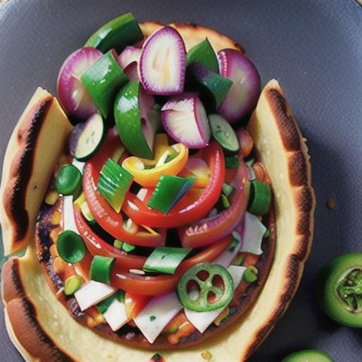 Mexican taco pizza