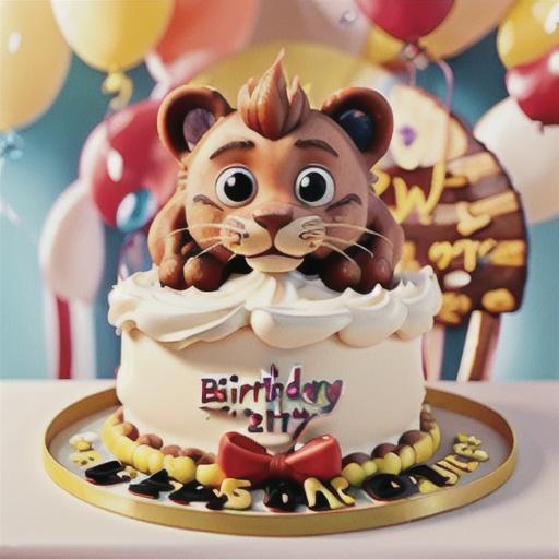 First Birthday Lion Cake