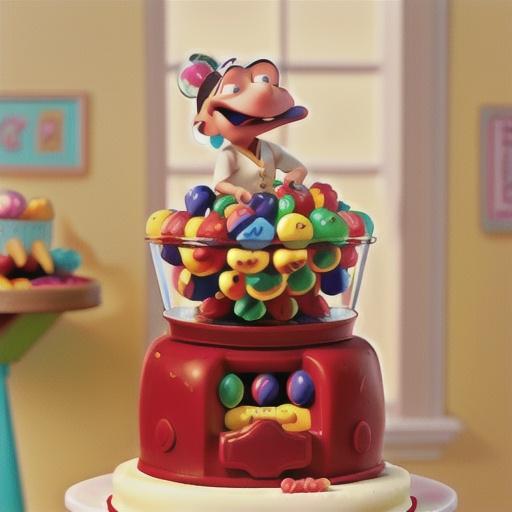 Gum Ball Machine Cake