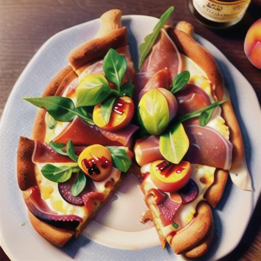 Prosciutto Peach Pizza