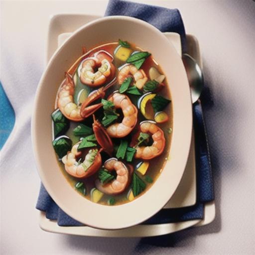 Provencale prawn soup with pistou