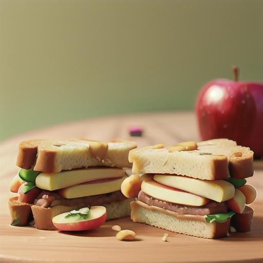 Apple Peanut Butter Sandwich
