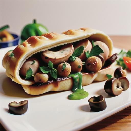 Sausage and mushroom pide recipe
