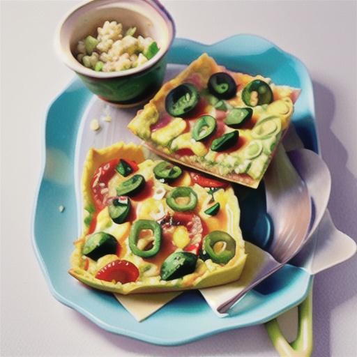 Roasted capsicum, rice & feta frittata recipe