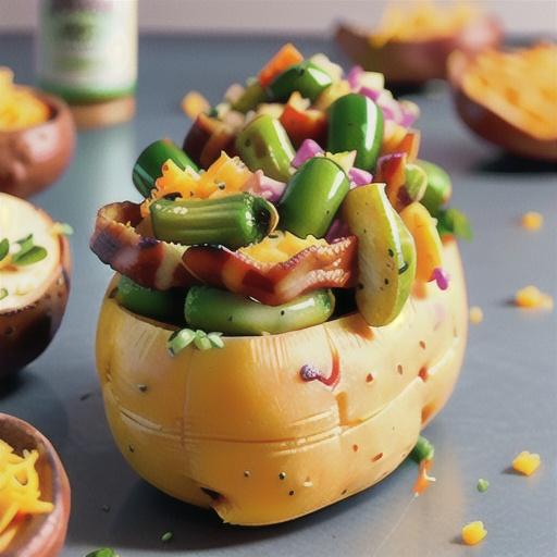 Bacon-Cheddar-Jalapeño Hasselback Potato