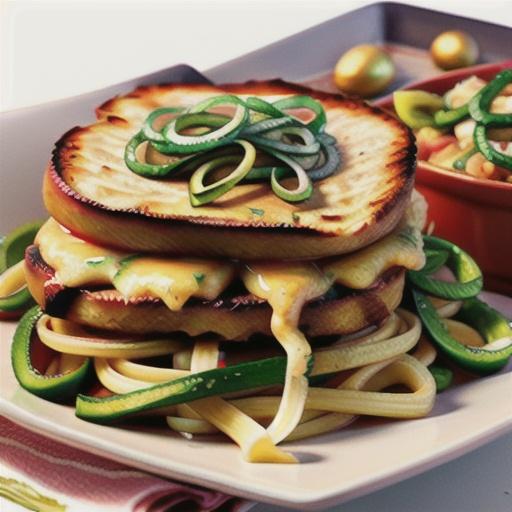 Chicken Parmesan with Zucchini Pasta