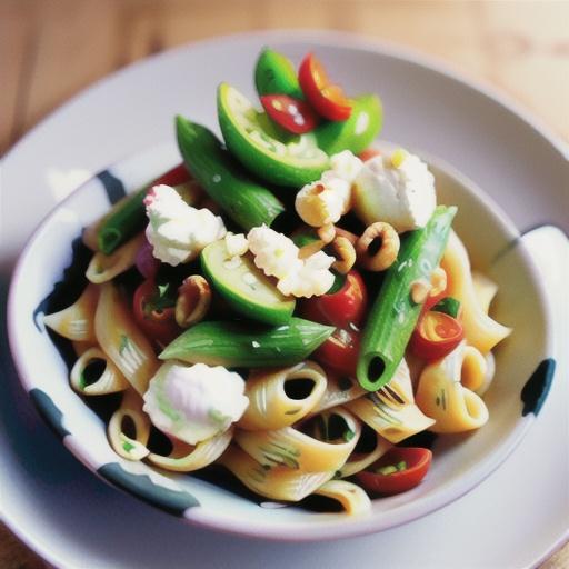 Spring vegetable pasta with ricotta