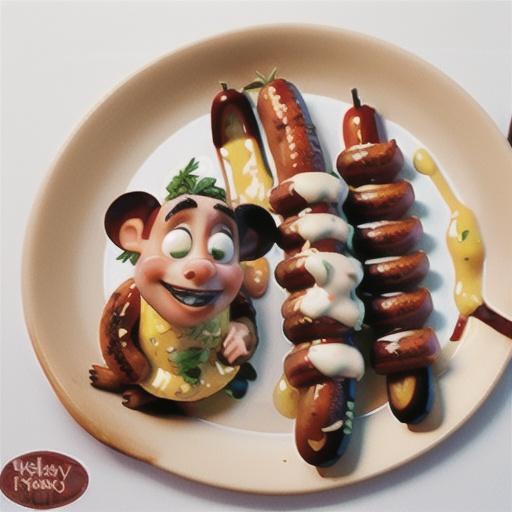 Honey mustard barbecued sausages