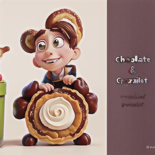 Chocolate and hazelnut croissants