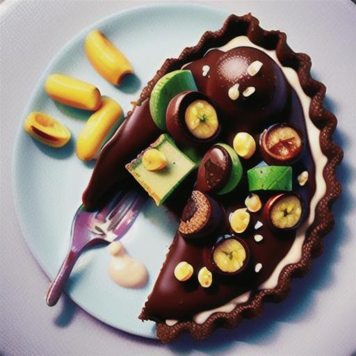Dairy-free chocolate avocado mousse tart