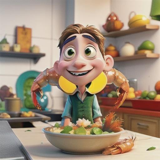 Prawn with three dips