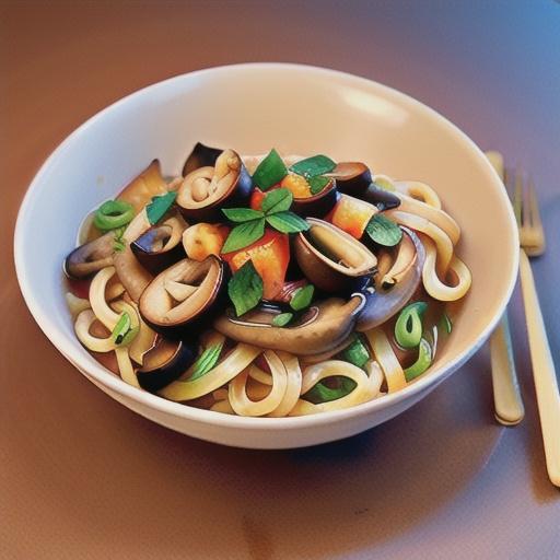 Three-mushroom noodles