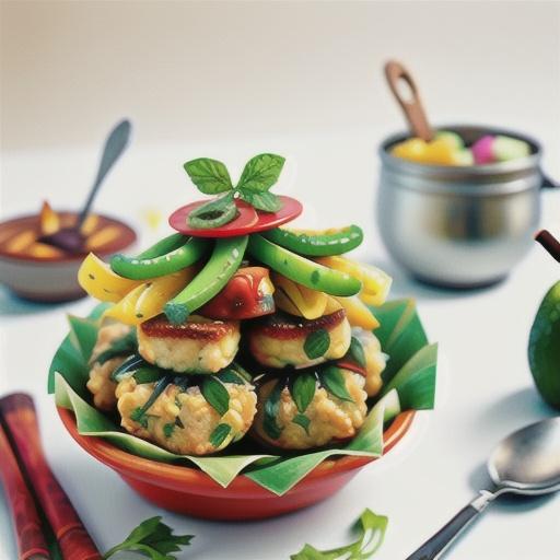 Thai fish cakes with pickled cucumber