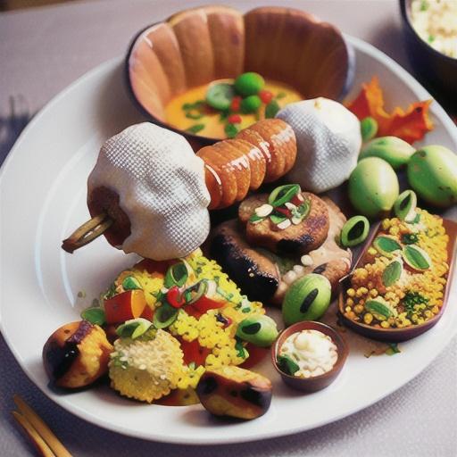 Roast lamb koftas with pumpkin and crisp couscous