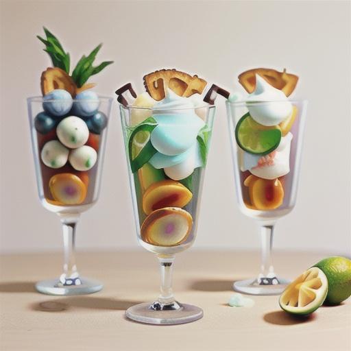 Mini gin and tonic trifles