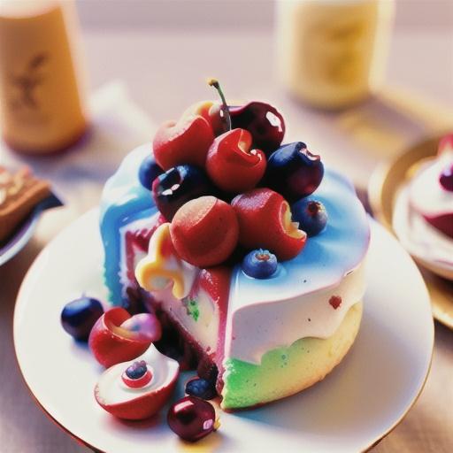 Cherry-Berries Meringue Torte