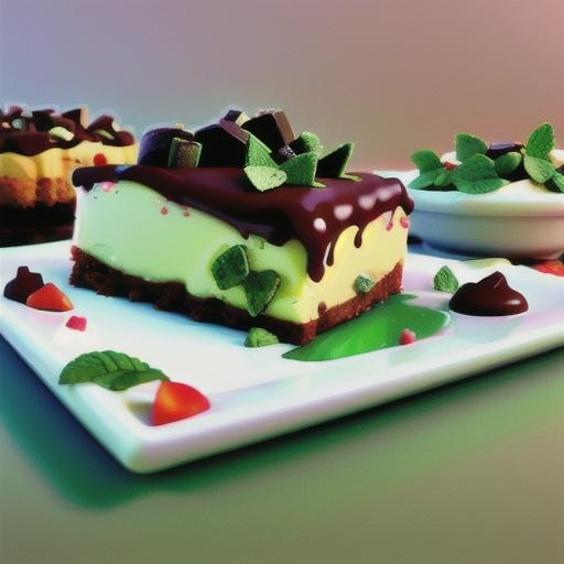 St. Patrick's Chocolate & Mint Cheesecake Bars