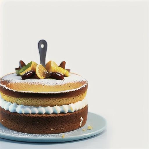 Saffron, date & lemon semolina cake with ricotta filling