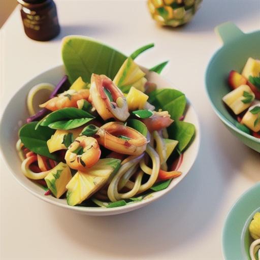 Thai prawns, pineapple & noodle salad
