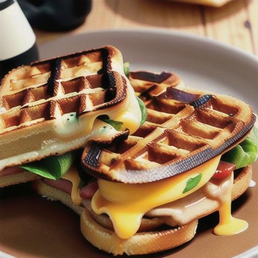 Waffle Iron Grilled Cheese Sandwiches