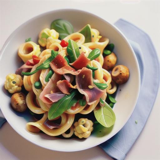 Pasta with Roasted Cauliflower and Prosciutto