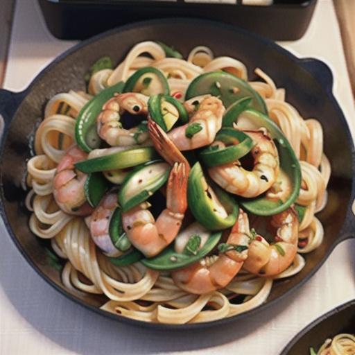 Grilled Shrimp with Fresh Tomato Sauce and Angel Hair Pasta