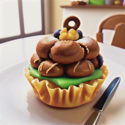 Plaited fruit bun with icing