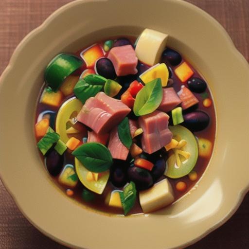 Caribbean Ham and Black Bean Soup